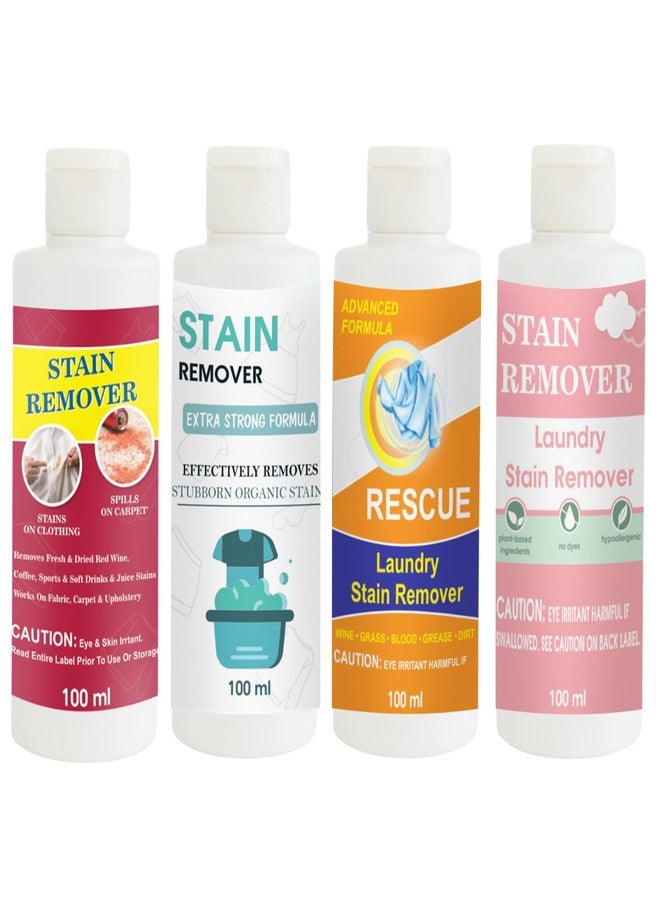 TOOVUS Stain Remover Combo Pack of Red, Doll, Orange and Pink Stain Remover | Multi-Surface Cleaning Solution for Clothes, Fabrics, Upholstery (100 g Each) - Image 1